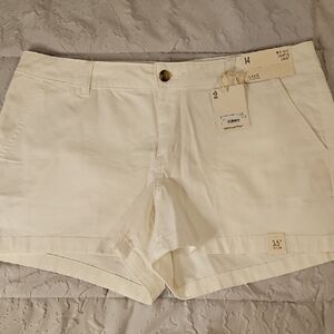 a.n.a White Shorts Cotton Twill Classic 3.5 Inseam